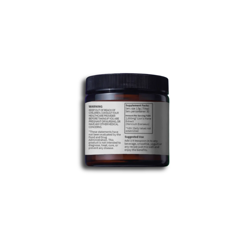 Lion’s Mane Mushroom Powder – 100% Fruiting Body Extract